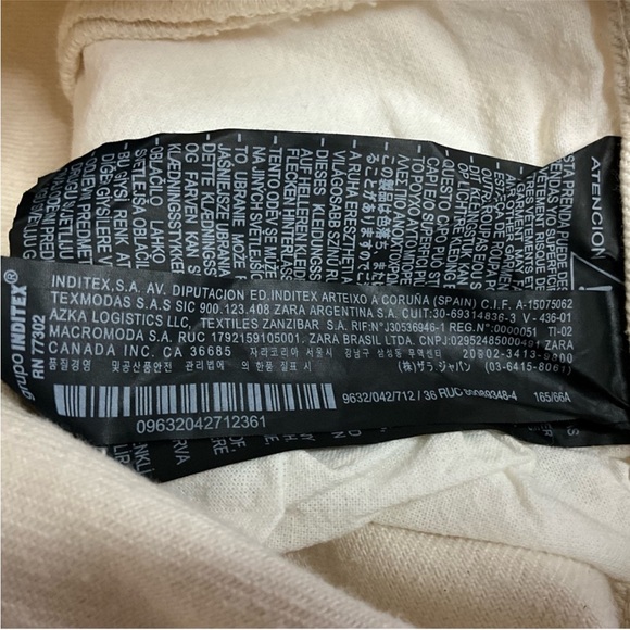 NWT Zara The Alma Wide Leg Denim in Ecru - Picture 15 of 15